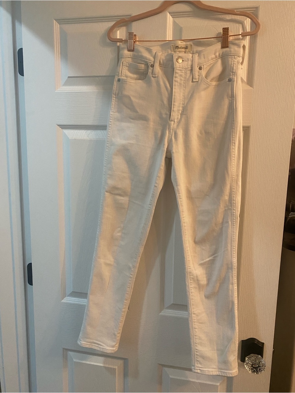 Madewell White High-Rise Skinny Jeans